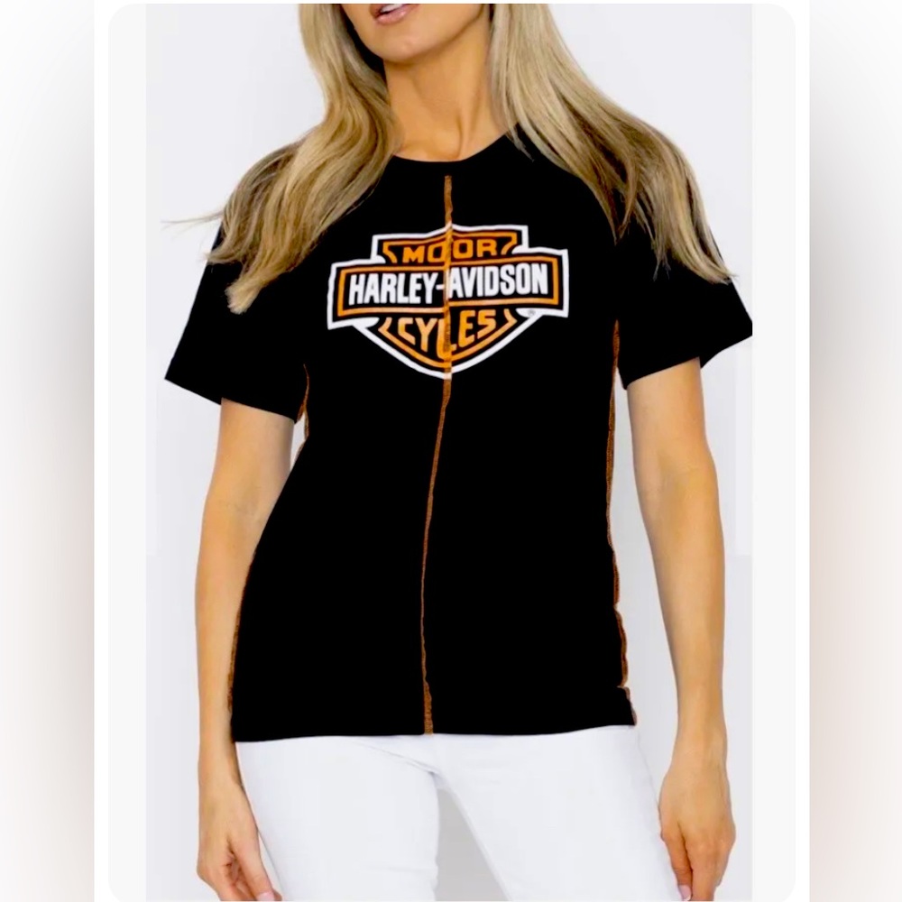 DEA The Label Relaxed T-Shirt in Black Harley Davison 8 10 New Biker Motorcycle